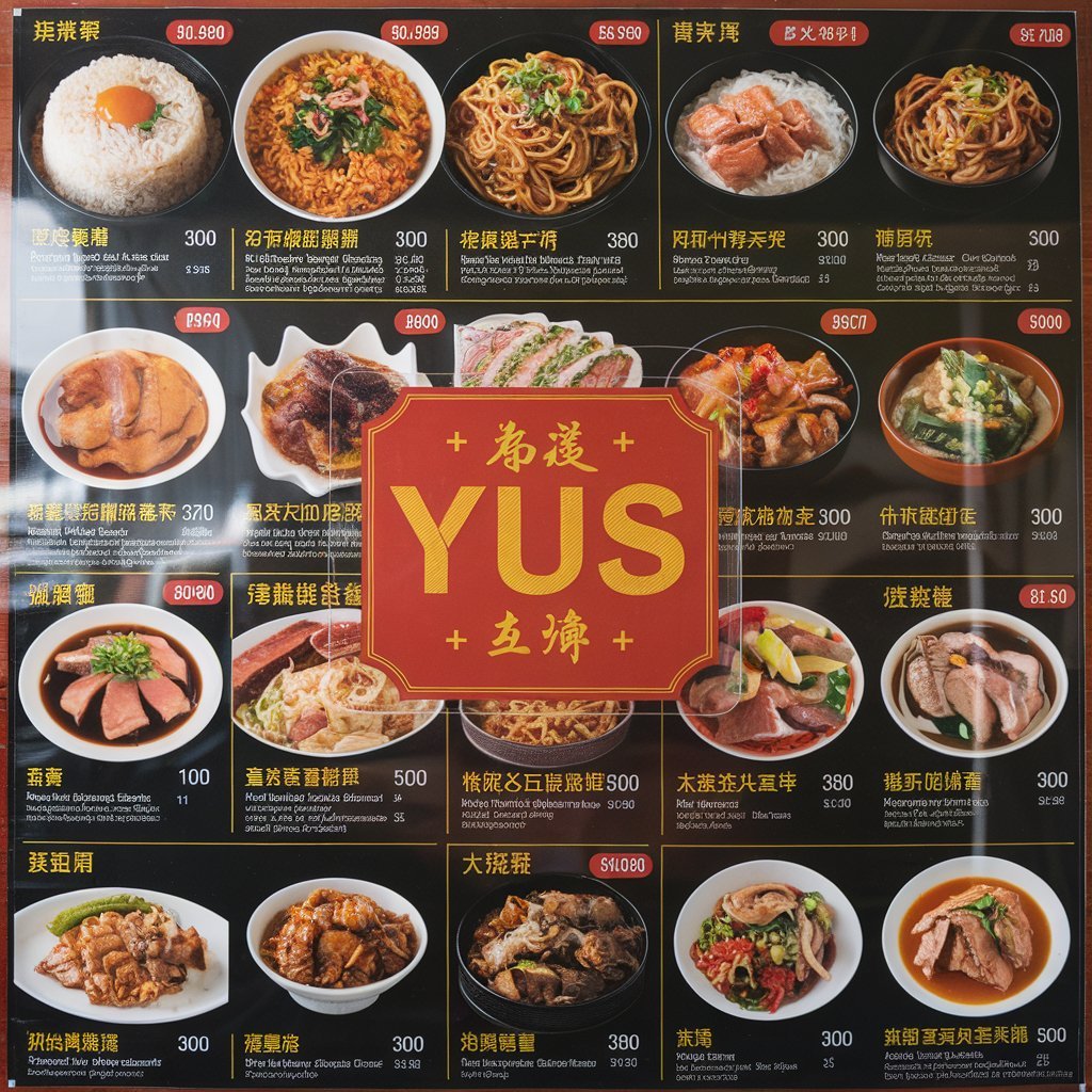 yus chinese food menu​